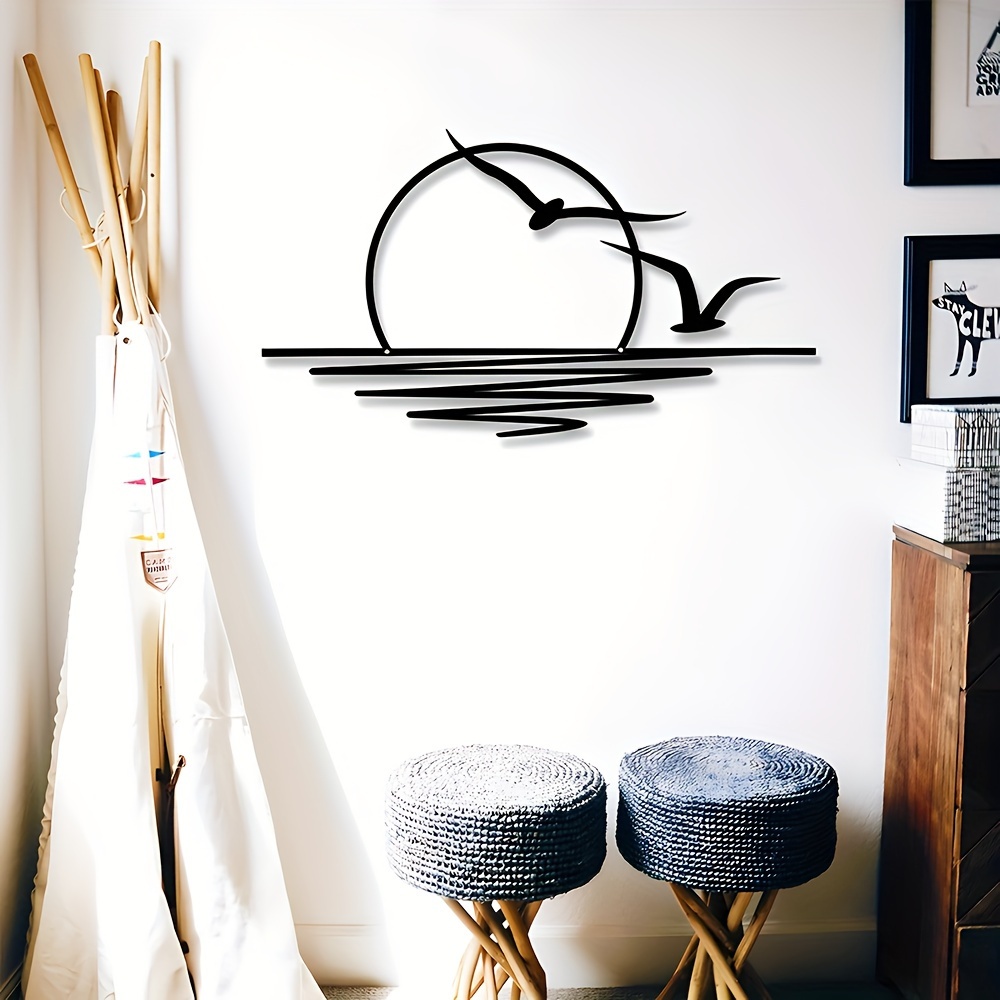 Seagull Sunrise Art Wall Decal - Home Decor Indonesia recension och pris
