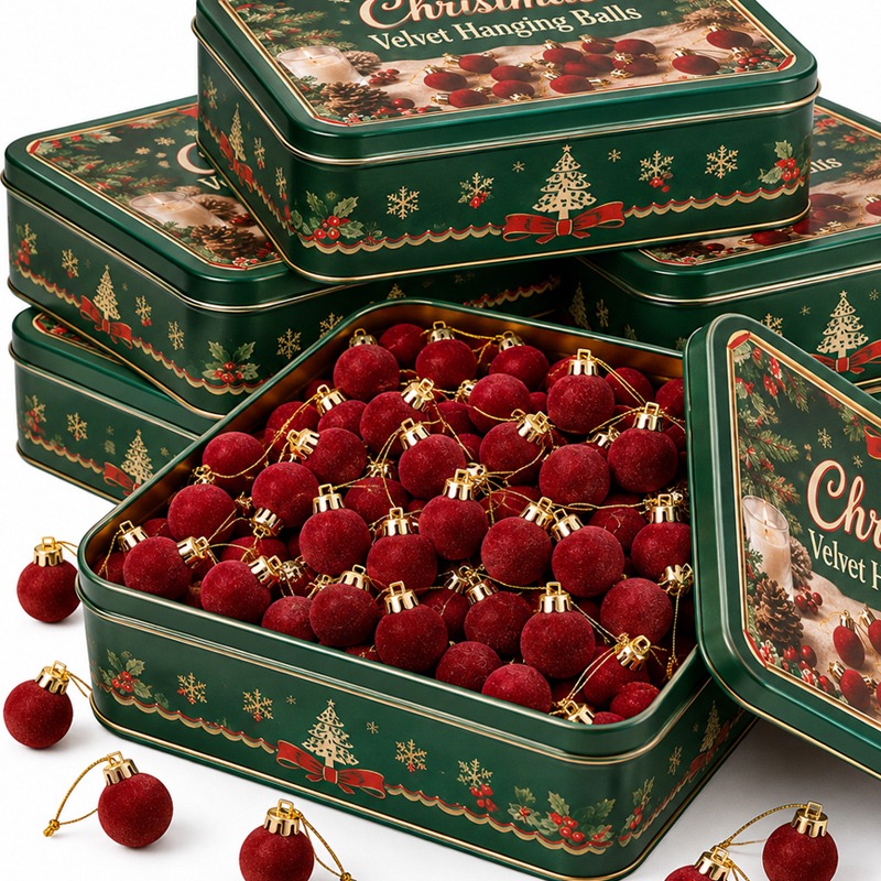 2cm Wine Red Velvet Christmas  - Home Decor Indonesia recension och pris