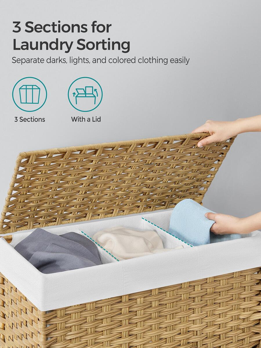 Laundry Hamper With Lid, 42.3  - Rattan Plant Basket recension och pris