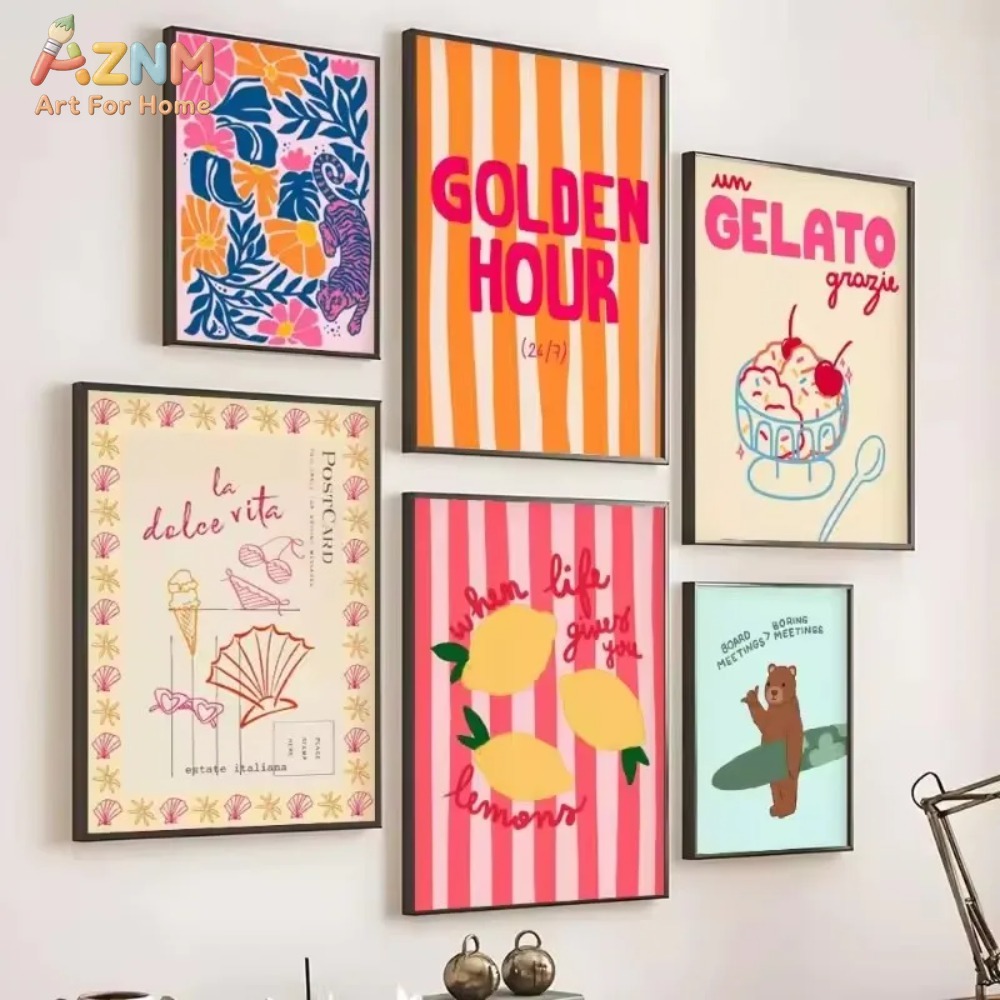 AZNM Colorful Summer Lemon Lob - Home Decor Y2K recension och pris