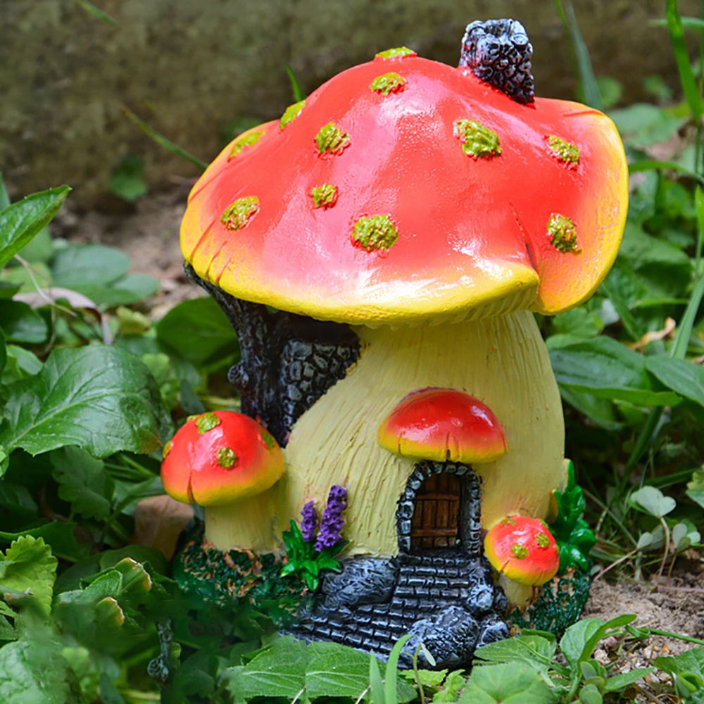 Miniature Mushroom House Resin - Home Decor Za recension och pris