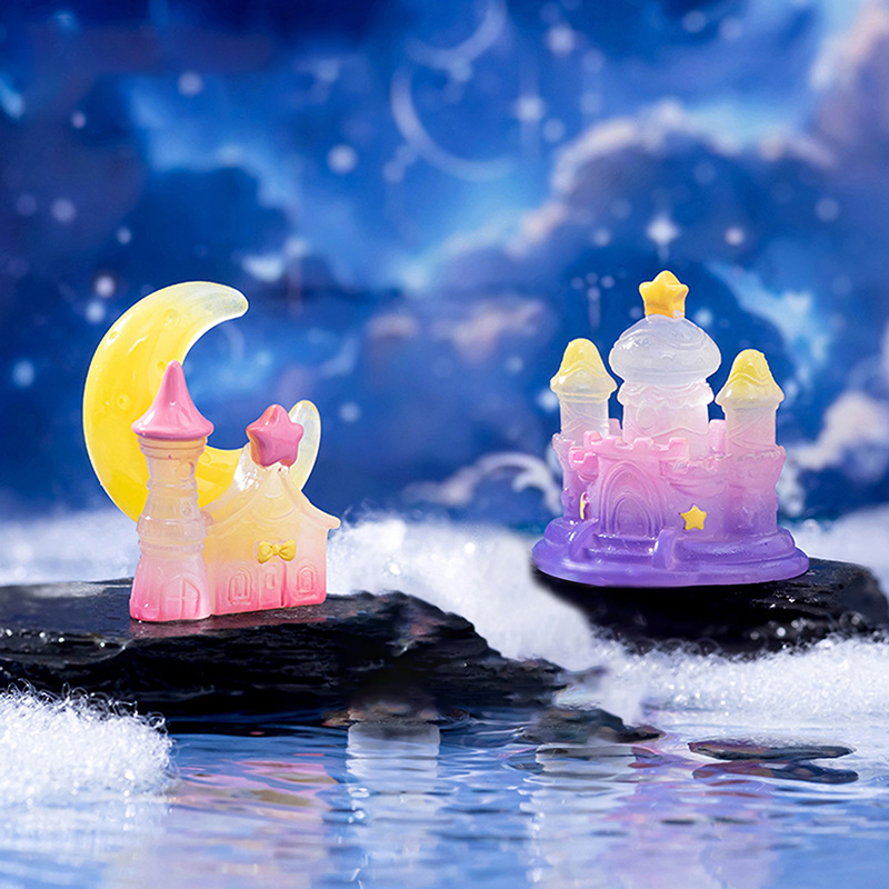 1Pcs Luminous Mini Castle Micr - Home Decor Za recension och pris