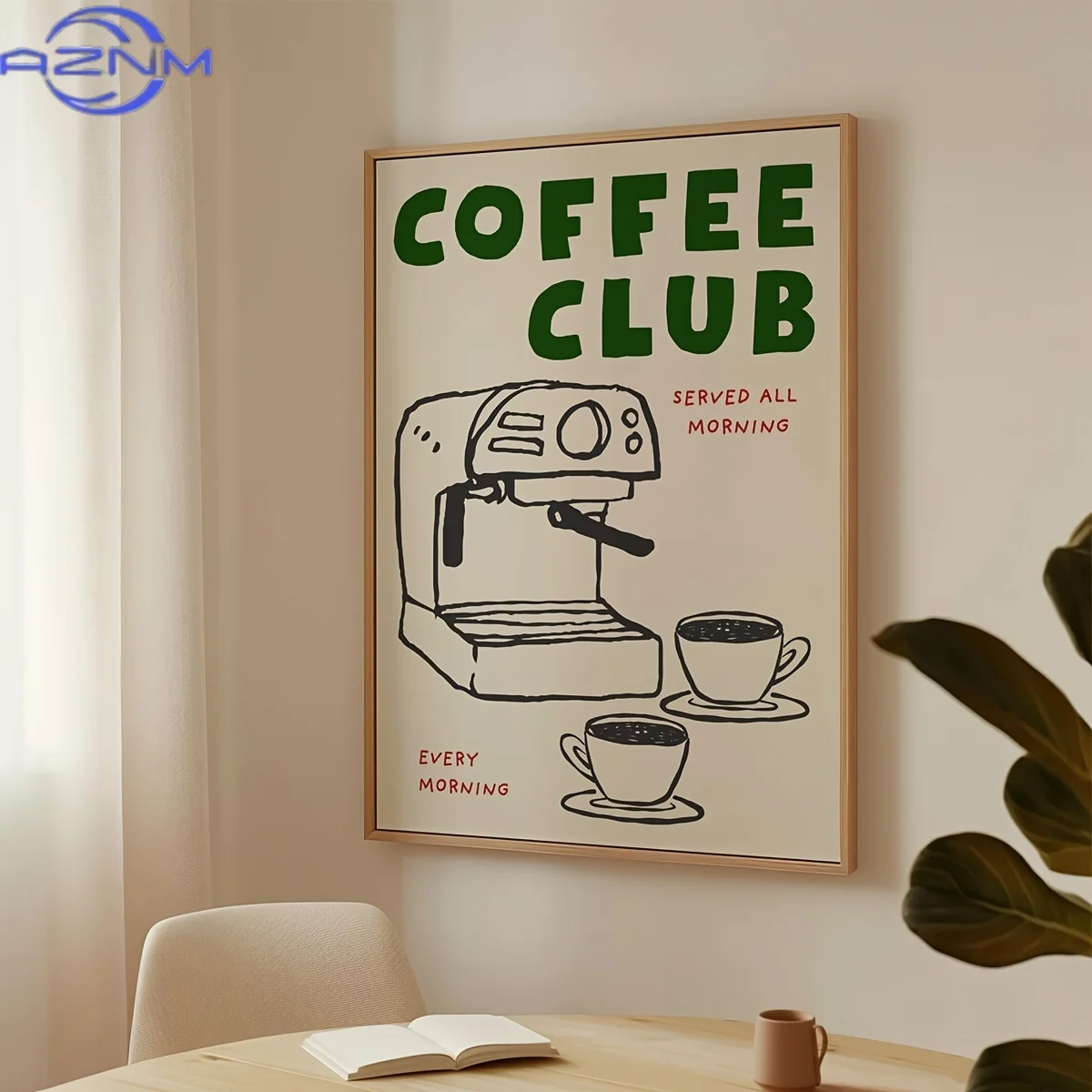 Cartoon Animal Text Art Coffee - Home Decor Y2K recension och pris