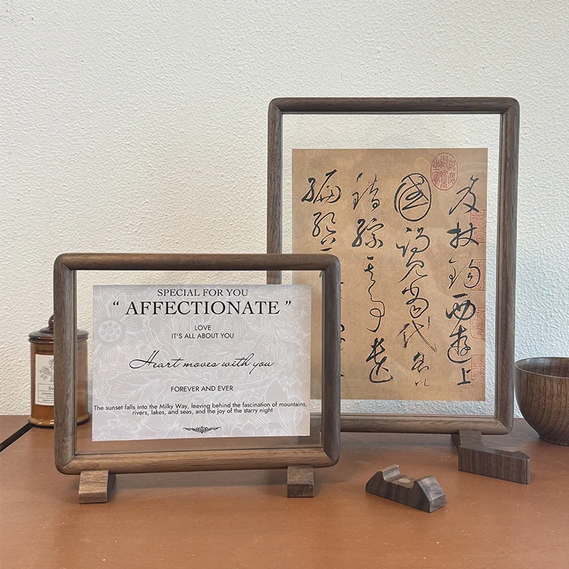 Premium Solid Black Walnut Dou - Bamboo Photo Frame recension och pris
